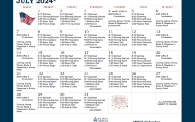July MCU Activity Calendar
