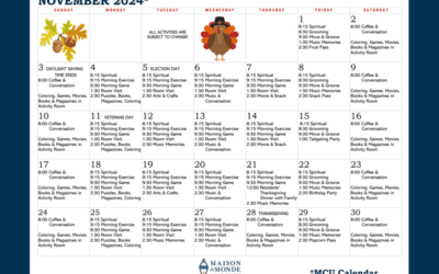 November MCU Activity Calendar