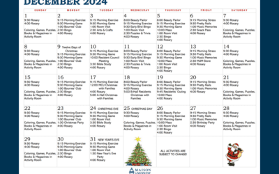 December Activity Calendar